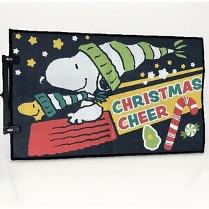 Peanuts Snoopy Christmas Cheer Bath Accent Rug 20"x32” Holiday Woodstock Candy